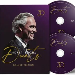 Andrea Bocelli - The Duets 30th Anniversary (boek)  2CD DeLuxe